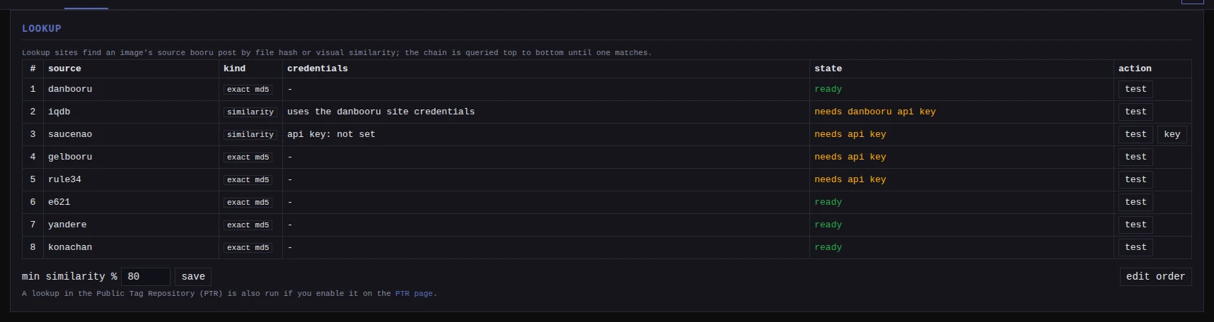 The lookup chain in Settings
